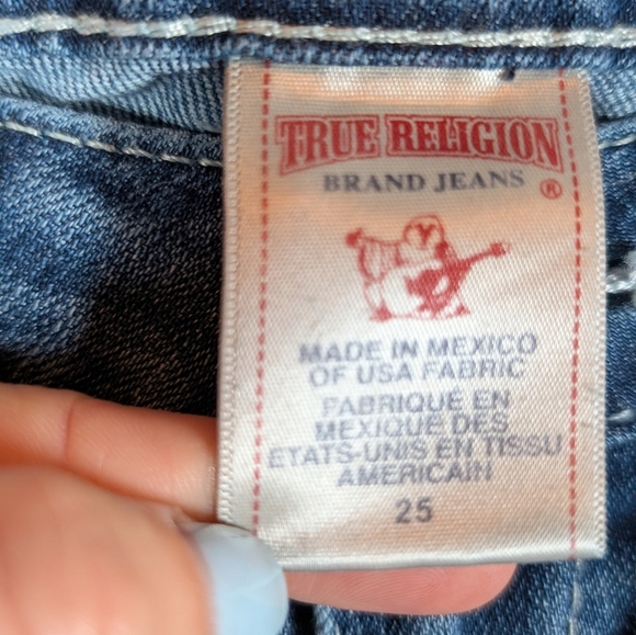 338-True Religion Women's Classic Blue Straight Leg Jeans - Picture 2 of 8